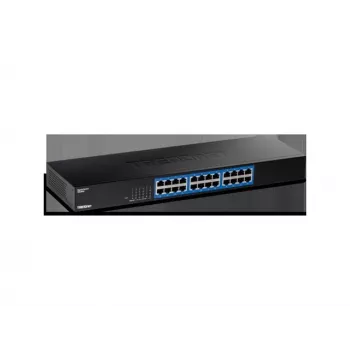 TRENDnet 24-Port Gigabit Switch, TEG-S25, 24 X Gigabit RJ-45 Ports, 48Gbps Switching Capacity, Fanless Design, Metal Enclosure, Internal Power