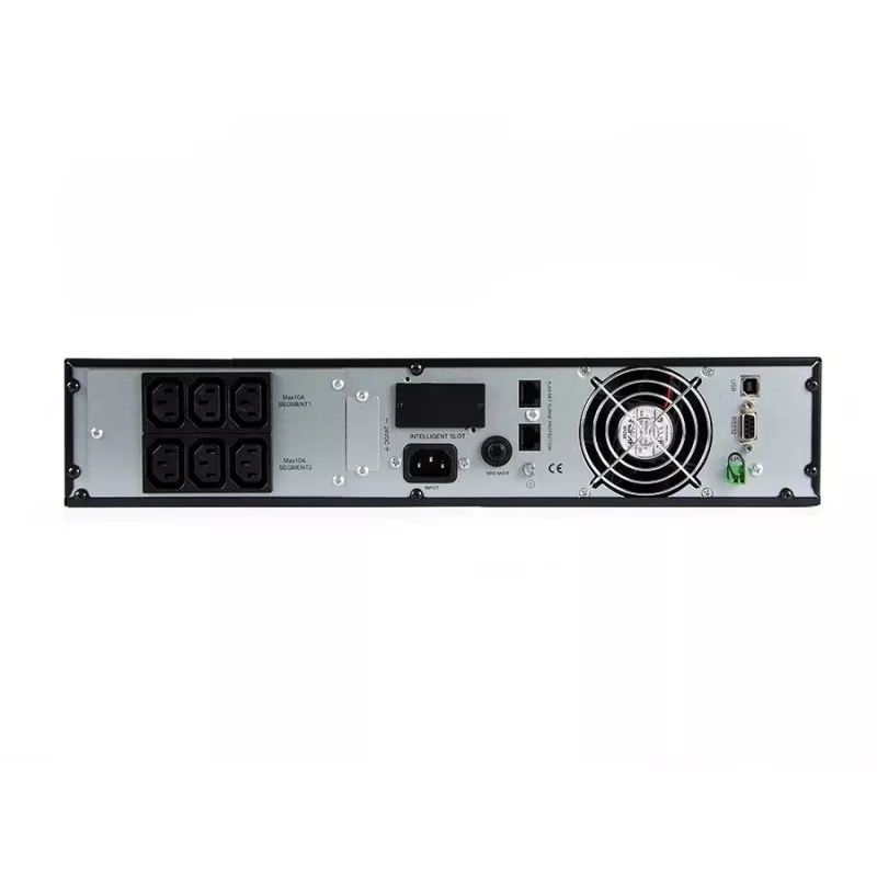 Uninterruptible Power Supply Green Cell UPS13 — Online double-conversion UPS, 1000 VA / 900 W, pure sine, 6 AC outlets, LCD, 2×12V 9Ah batteries