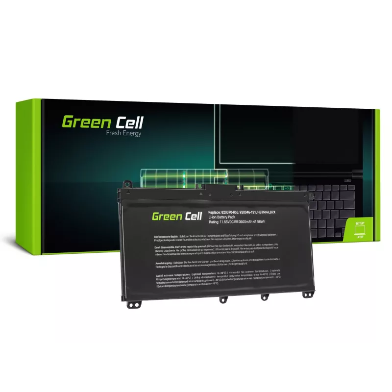 Battery Green Cell HP145 for HP Pavilion (LiPo 3600 mAh, 11.55 V, black)