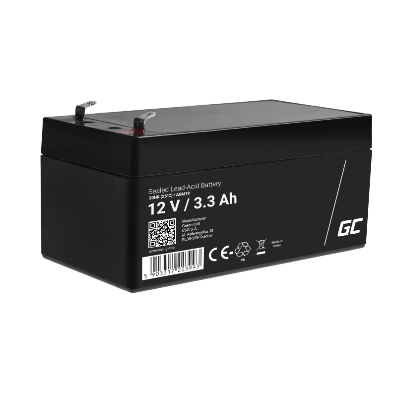 Green Cell AGM19 UPS battery Sealed Lead Acid 12 V 3.3 Ah