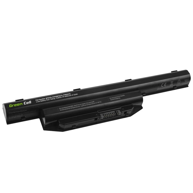 Battery Green Cell FS31 for Fujitsu LifeBook — LiPo 4400 mAh, 11.1 V, black, 1 pc