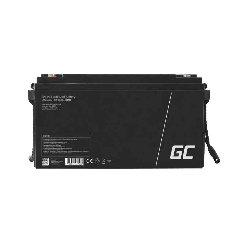 Battery Green Cell AGM28 industrial rechargeable Sealed Lead Acid (VRLA) 12 V 65000 mAh, 1 pc, 20 kg