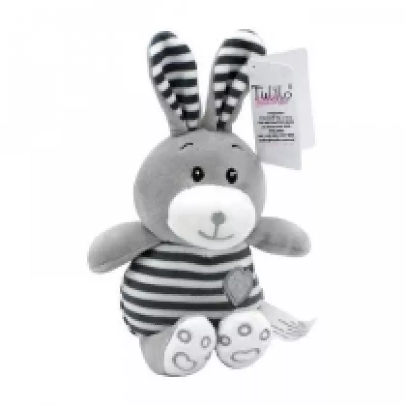 Soft toy TULILO Striped Cuddles Rabbit 26 cm plush rabbit toy