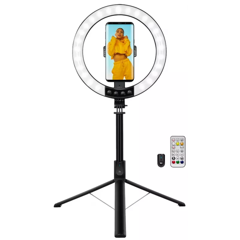 LogiLink smartphone ring light w.selfie stick tripod,DM 20cm (AA0156)