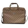 Laptop bag GUESS GUCB15P4TW 16 inch brown Saffiano with 4G triangle logo