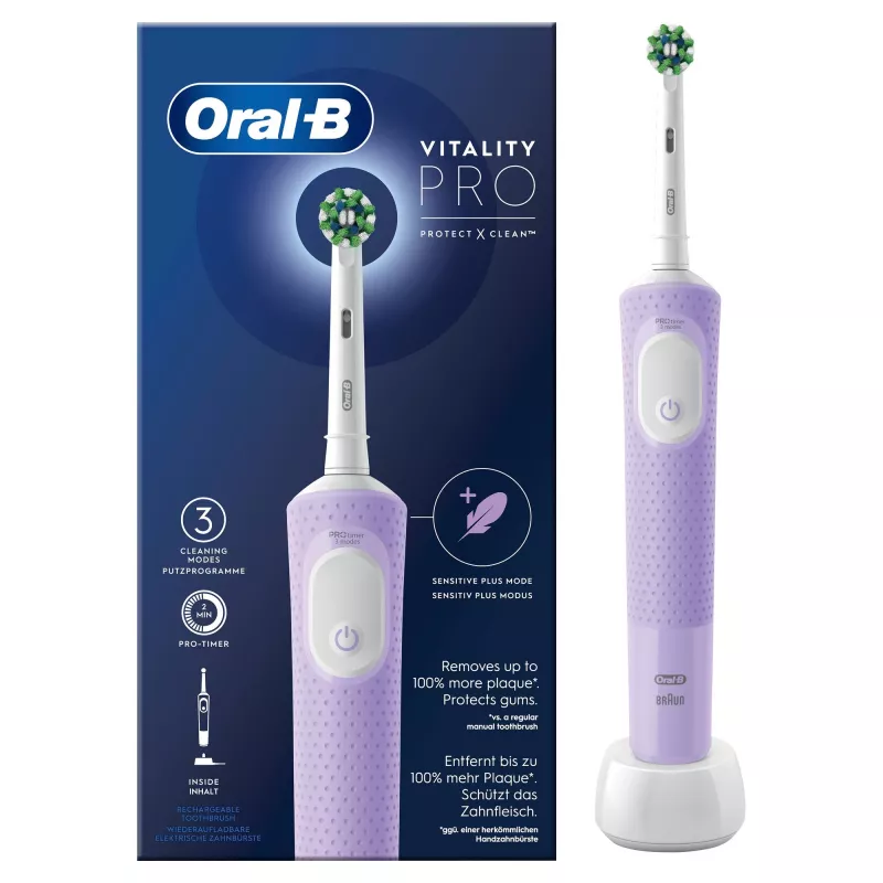 Oral-B Vitality Pro Electric Toothbrush Purple 1 Brush