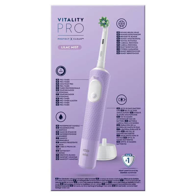 Oral-B Vitality Pro Electric Toothbrush Purple 1 Brush