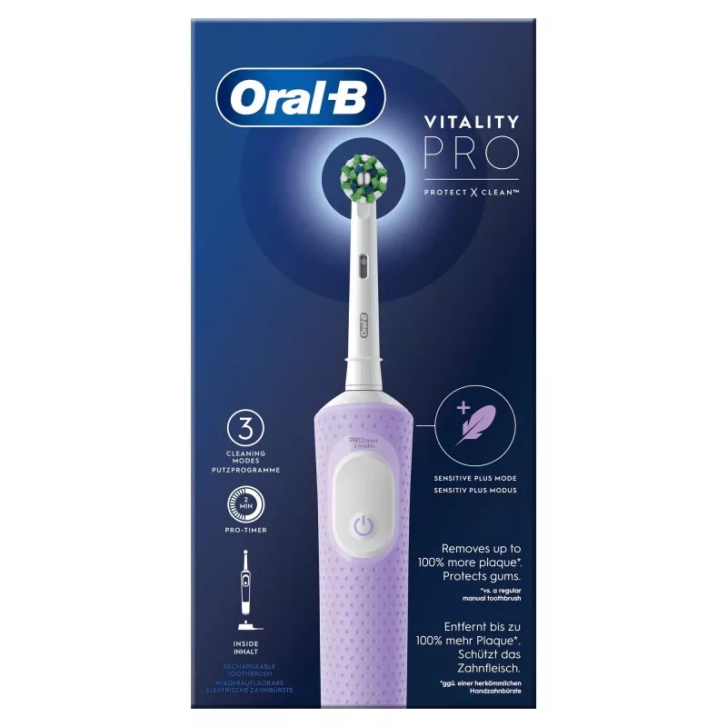 Oral-B Vitality Pro Electric Toothbrush Purple 1 Brush