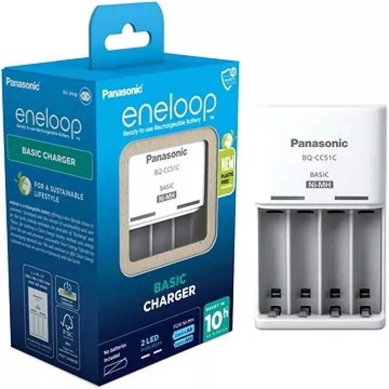 Panasonic 52051E02 Basic BQ-CC51 USB Charger NiMH AAA/AA LED Status