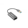 USB hub NATEC Cricket USB 3.2 Gen 1 Type-A with RJ-45 Ethernet 1000 Mbit/s, aluminium housing, black