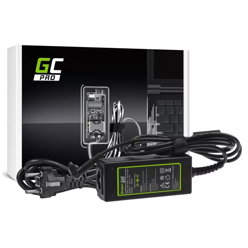 Power adapter Green Cell AD70P for ASUS laptops, 33W, 19V 1.75A, indoor, black