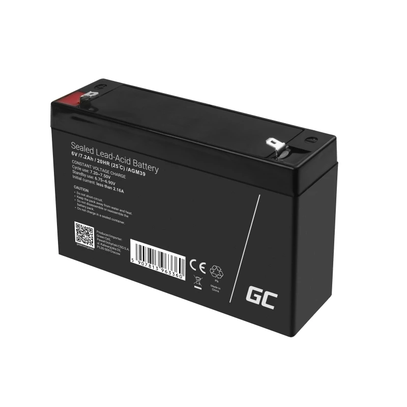 Green Cell AGM39 industrial rechargeable battery 7200 mAh 6 V