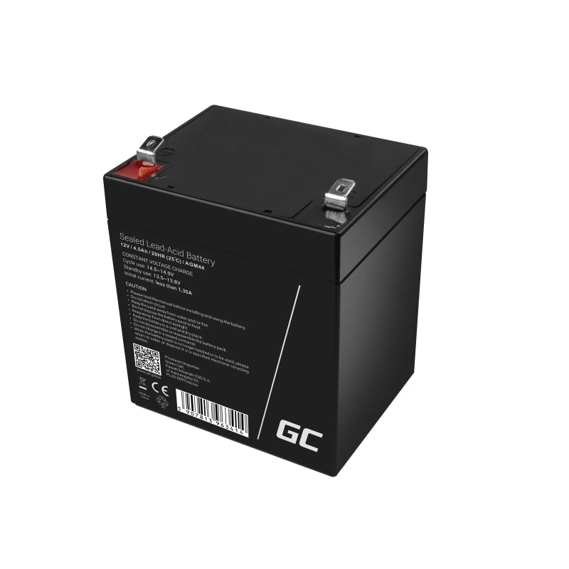 UPS battery Green Cell AGM44 — 12 V 4.5 Ah Sealed Lead Acid (VRLA), 101×70×90 mm, 1.35 kg, black