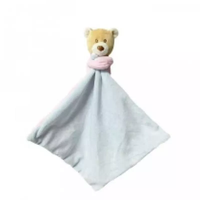 Soft toy TULILO Teddy bear Milus 25 cm — plush baby toy, pink and blue