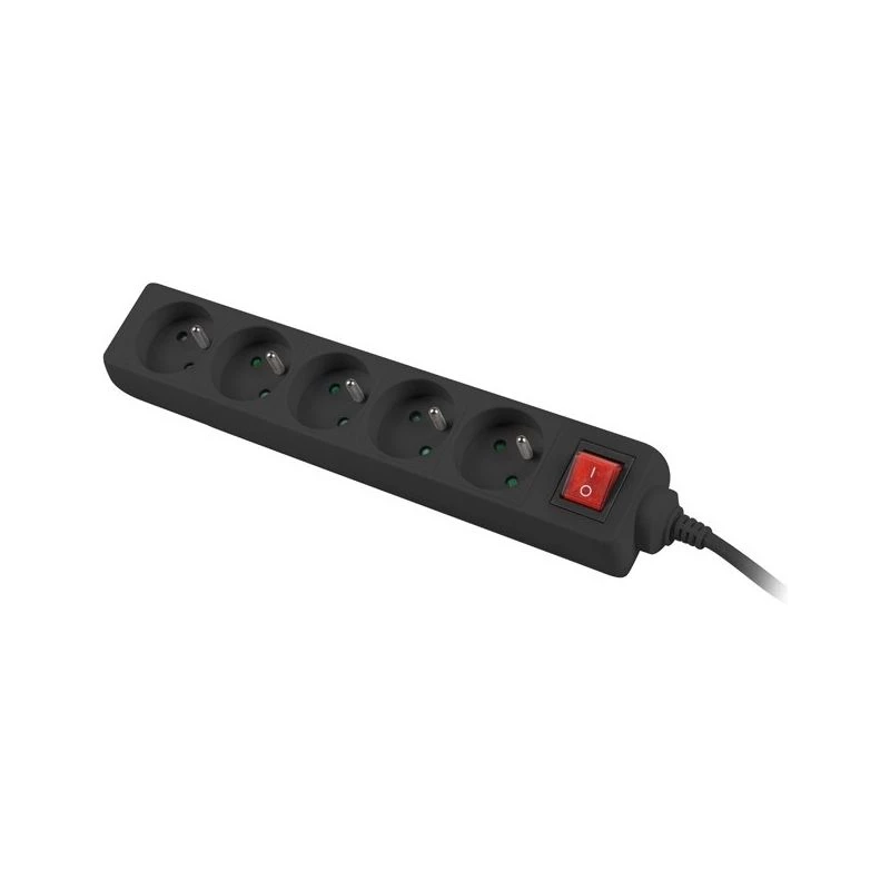 Power extension Lanberg PS1-05E-0300-BK 3 m 5 AC outlet(s) Indoor White