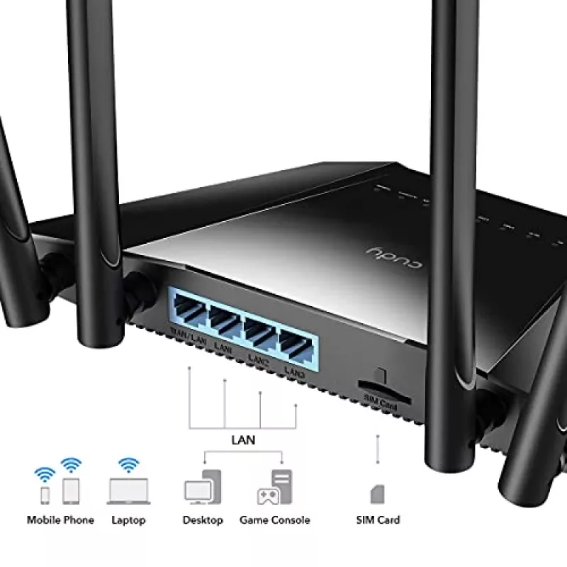 Cudy LT400 Wireless Router Fast Ethernet Single-band (2.4 GHz) 4G Blac