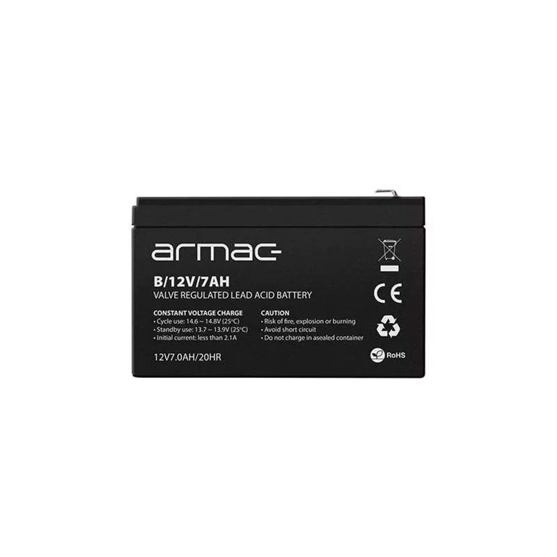 UPS battery ARMAC B/12V/7AH — Sealed Lead Acid 12V 7Ah, 110A max discharge, ABS housing