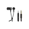 Earphones ZIPPER with microphone black