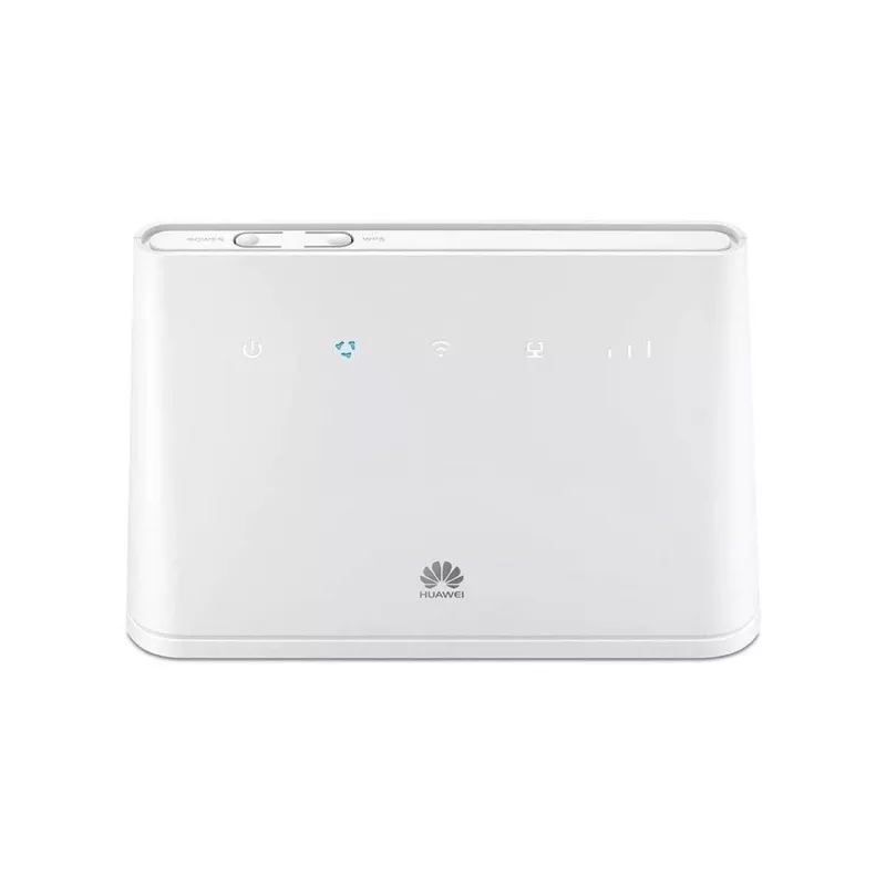 Wireless tabletop router HUAWEI B311-221 Single-band 2.4 GHz Wi‑Fi 4 (802.11n), Gigabit Ethernet, 4G LTE, SIM slot, RJ-11, 12V 1A, white