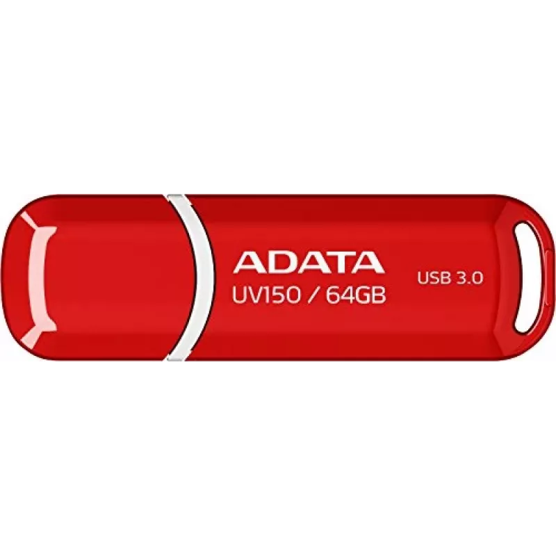 USB flash drive ADATA DashDrive UV150 64 GB, USB Type-A 3.2 Gen 1, red, cap design