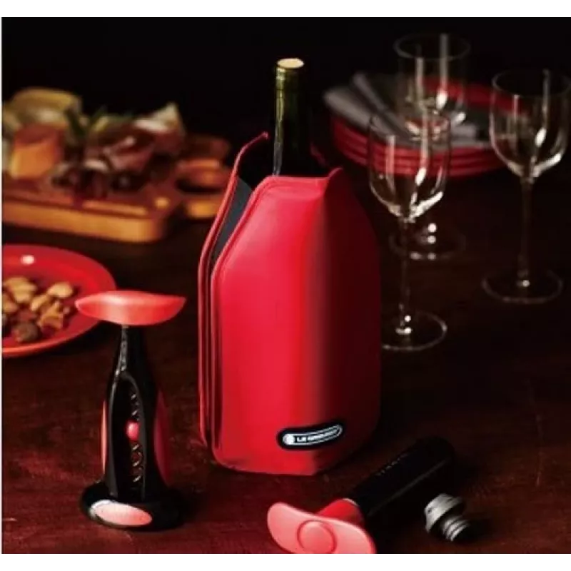 Le Creuset Wine Bottle Cooler Sleeve - Red