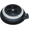 Comfort-Line Mini-cable reel CL-S 4-way (black/White, 3 Meter)