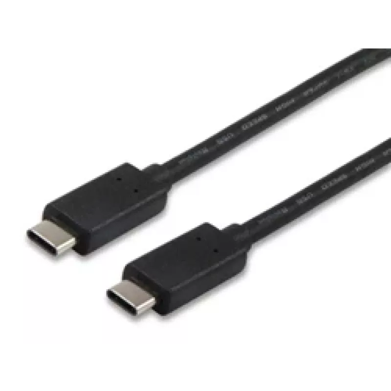 Equip USB 2.0 Type C Cable, 1m, 1 m, USB C, USB C, USB 2.0, Male/Male, Black