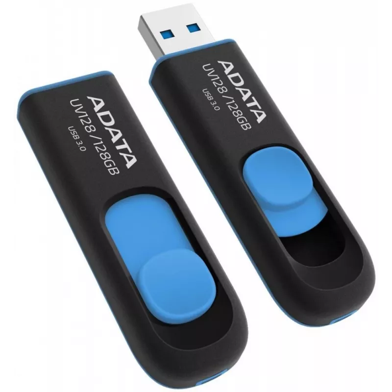 ADATA DashDrive UV128 128GB USB flash drive USB Type-A 3.2 Gen 1 (3.1 Gen 1) Black, Blue