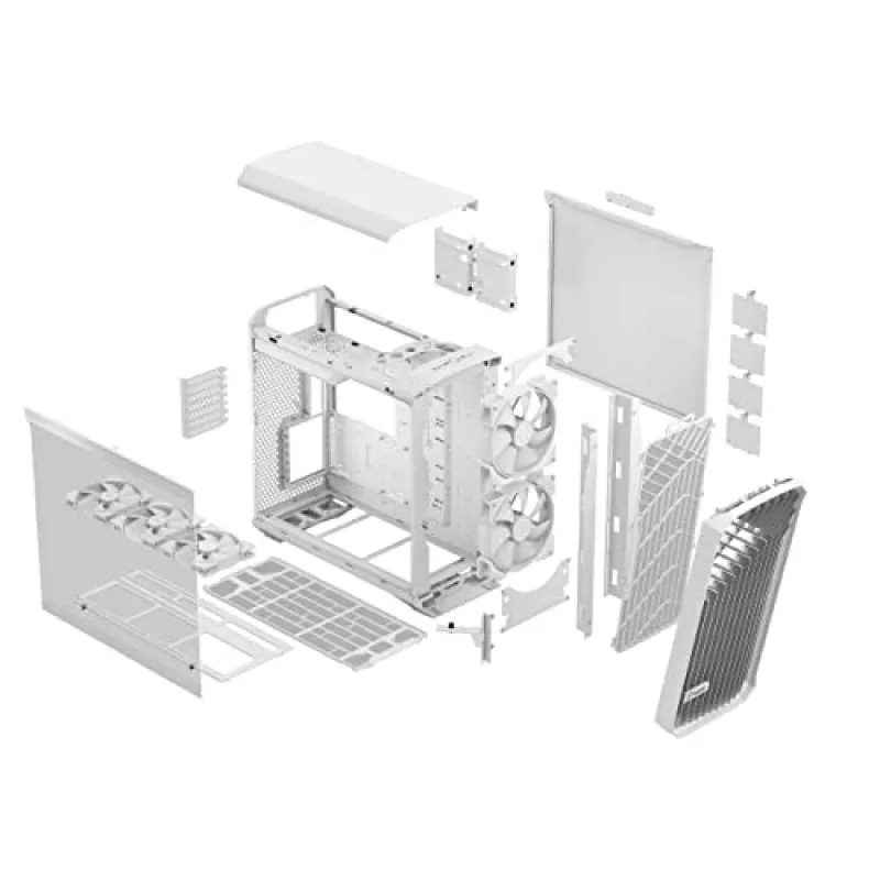PC case Fractal Design Torrent White — supports ATX, EATX, microATX, ITX; 2x180 mm front fans; 2.5 inch/3.5 inch bays