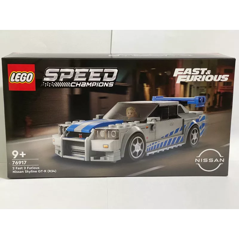 LEGO 76917 Speed Champions 2 Fast 2 Furious Nissan Skyline GT-R (R34) Toy Car