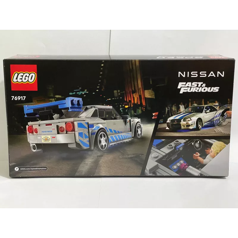 LEGO 76917 Speed Champions 2 Fast 2 Furious Nissan Skyline GT-R (R34) Toy Car
