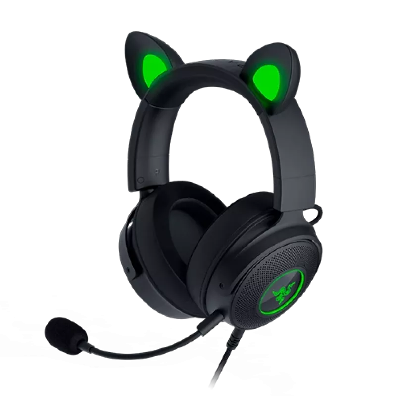 Razer Wired, Over-Ear, Black, Gaming Headset, Kraken V2 Pro, Kitty Edition