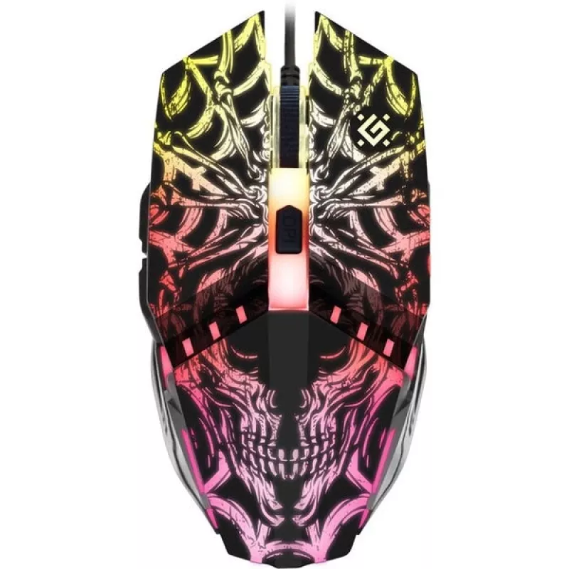 Gaming mouse DEFENDER GM-670L Ambidextrous optical, 2400 DPI, 5 buttons, wired, black, RGB