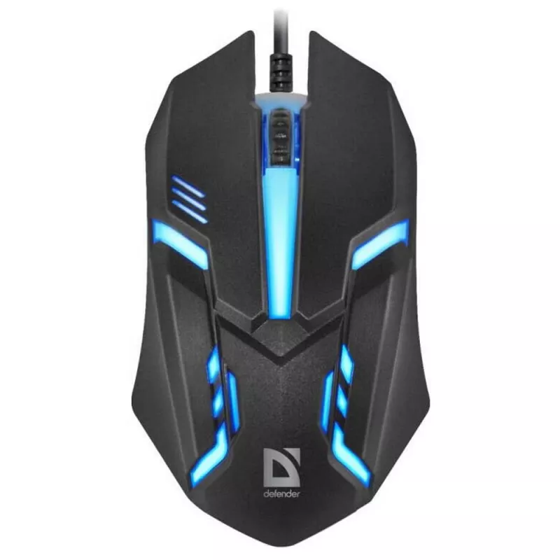 Wired optical mouse DEFENDER CYBER MB-560L — ambidextrous, 1200 DPI, USB Type-A, 2 buttons, black