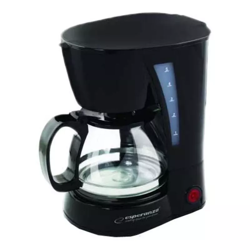 Drip coffee maker ESPERANZA EKC006, 0.6 L water tank, 650 W, black countertop