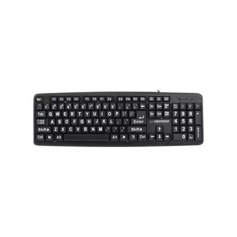 Esperanza EK129 keyboard USB QWERTY UK English Black