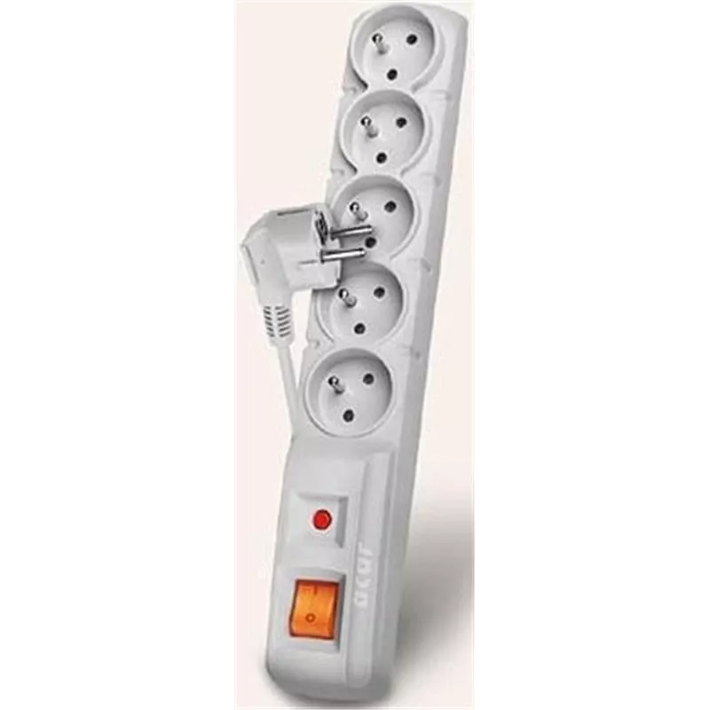 power strip with switch : 5 outlets, cable of 5 M, black
