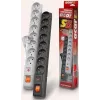 power strip with switch : 8 outlets, cable of 1,5 M, black