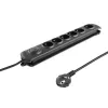 Surge Protector Qoltec 50112 Black 6 AC outlets 230V 3m