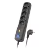 Lestar 5w Lv-530wa, surge protector, 2.5m, Black Lv-530w G-a K. Cz 2,5m