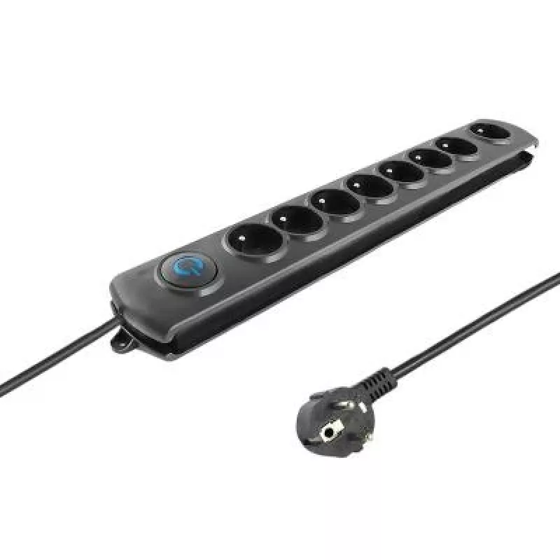 surge protector Qoltec 8 power socket 3.0m 50114