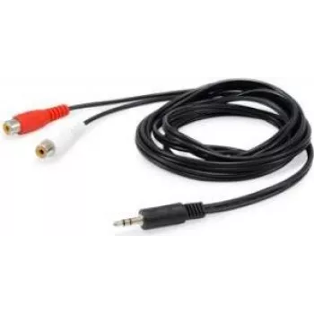 Equip 147093 audio cable 250 m 2 x RCA 3.5mm Black