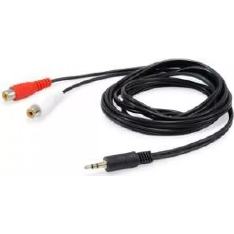 Equip 147093 audio cable 250 m 2 x RCA 3.5mm Black