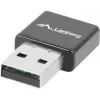 USB wireless network adapter LANBERG NC-0300-WI, 2x internal antennas 2 dBi, USB 2.0, up to 2400 Mbit/s, black