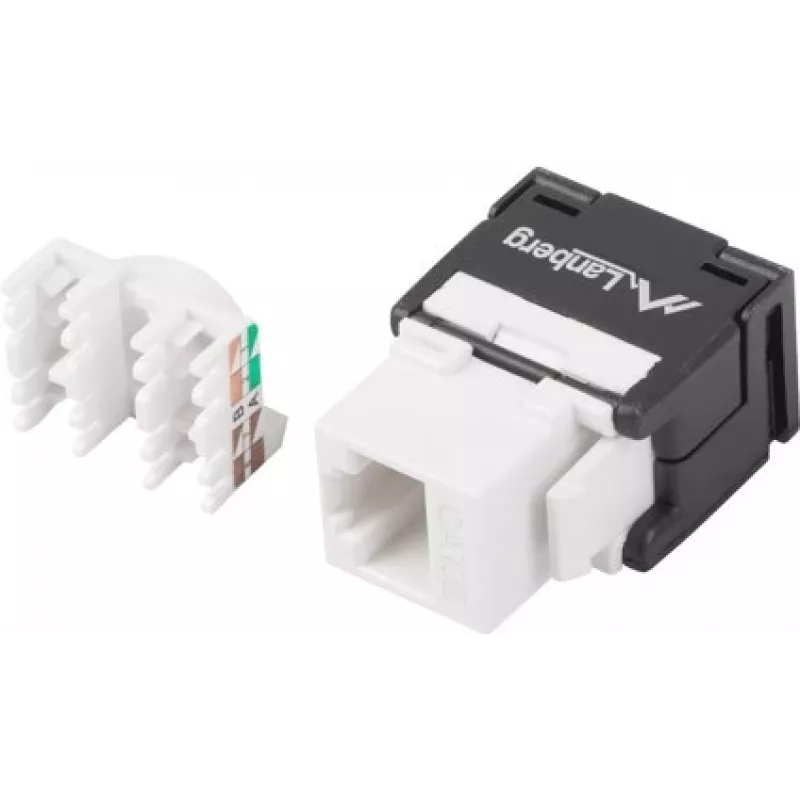 Keystone module RJ45 - LSA UTP cat.6a 180 degrees to the assembly box