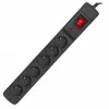 Power strip ARMAC Multi M6 surge protector, 6 outlets, 10 m cable, black