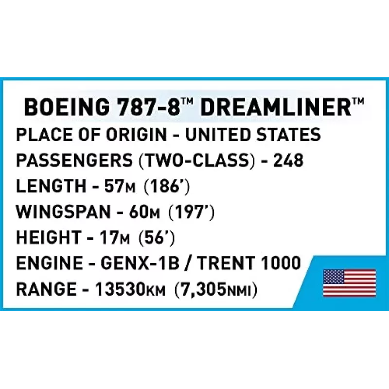 COBI Boeing 787-8‚Ñ¢ DREAMLINER‚Ñ¢ Plane