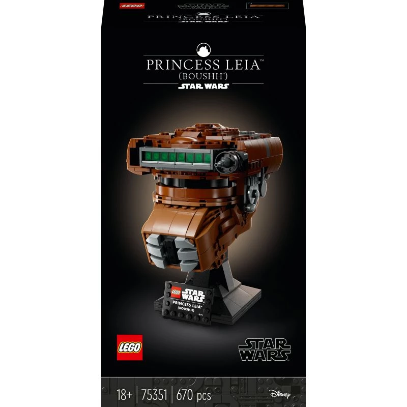 LEGO Star Wars Princess Leia (Boushh) Helmet Set for Adults 75351 (670 Pieces)