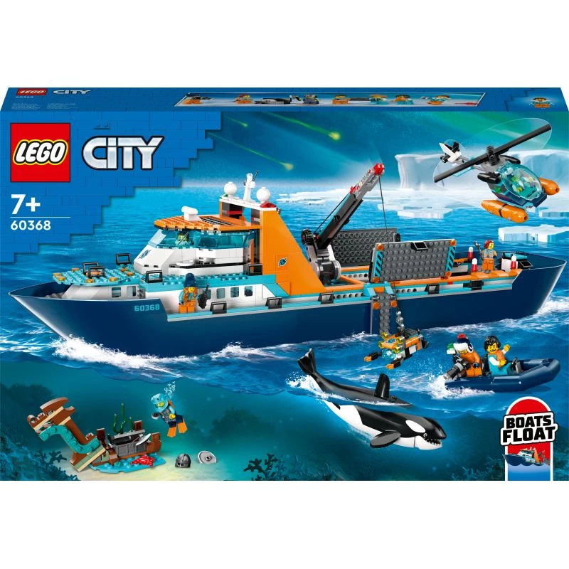 Construction toy LEGO City Arctic Exploration Ship 60368 — 815 pieces, 7+ years, includes 4 minifigures