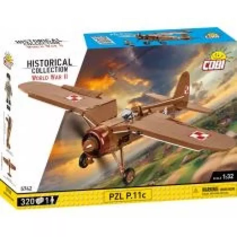 Building set COBI PZL P.11c 320 pieces World War II